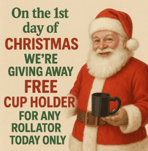 Free Give Away Cup Holder on the 1st Day of Christmas, Creative by Lang Home Medical
