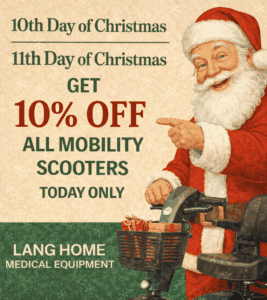 Mobility Scooters 10% Off for 10th & 11th Days of Christmas, Creative by Lang Home Medical
